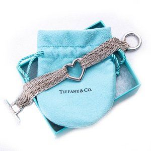 SilverTiffany & Co. Multi Strand Heart Bracelet